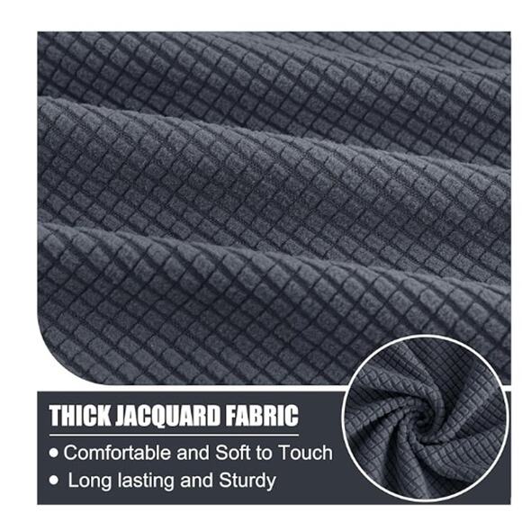 Waterproof Couch Cushion Cover Stretch Jacquard Elastic Bottom MIDDLE - GRAY - Picture 6 of 7